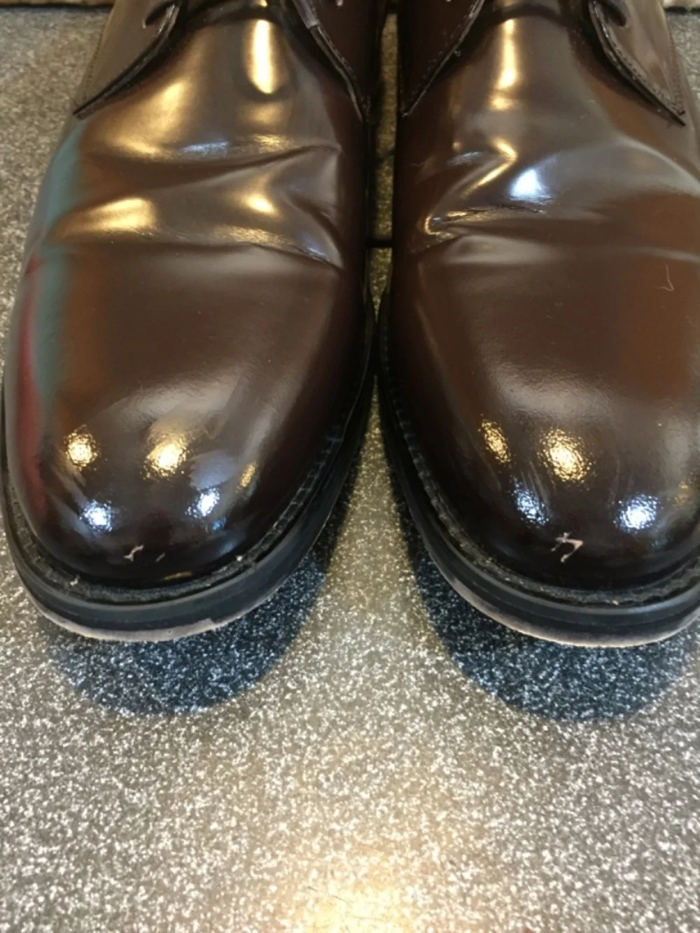 Express Men's Dark Brown Leather Oxfords